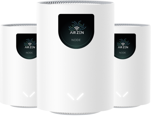 All three MeshNode routers, the full mesh covering the house