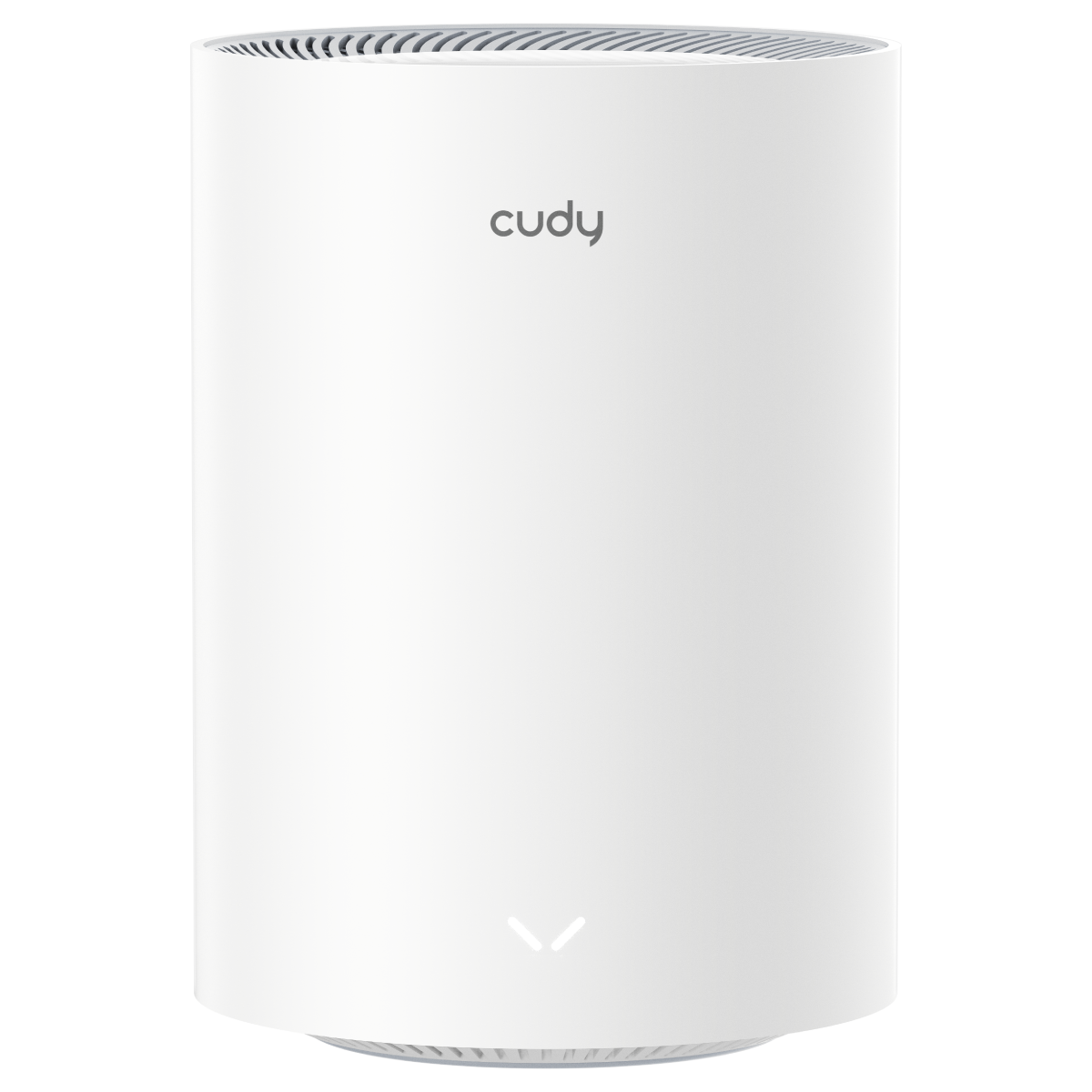 MeshNode router from the side, ports and ventilation visible